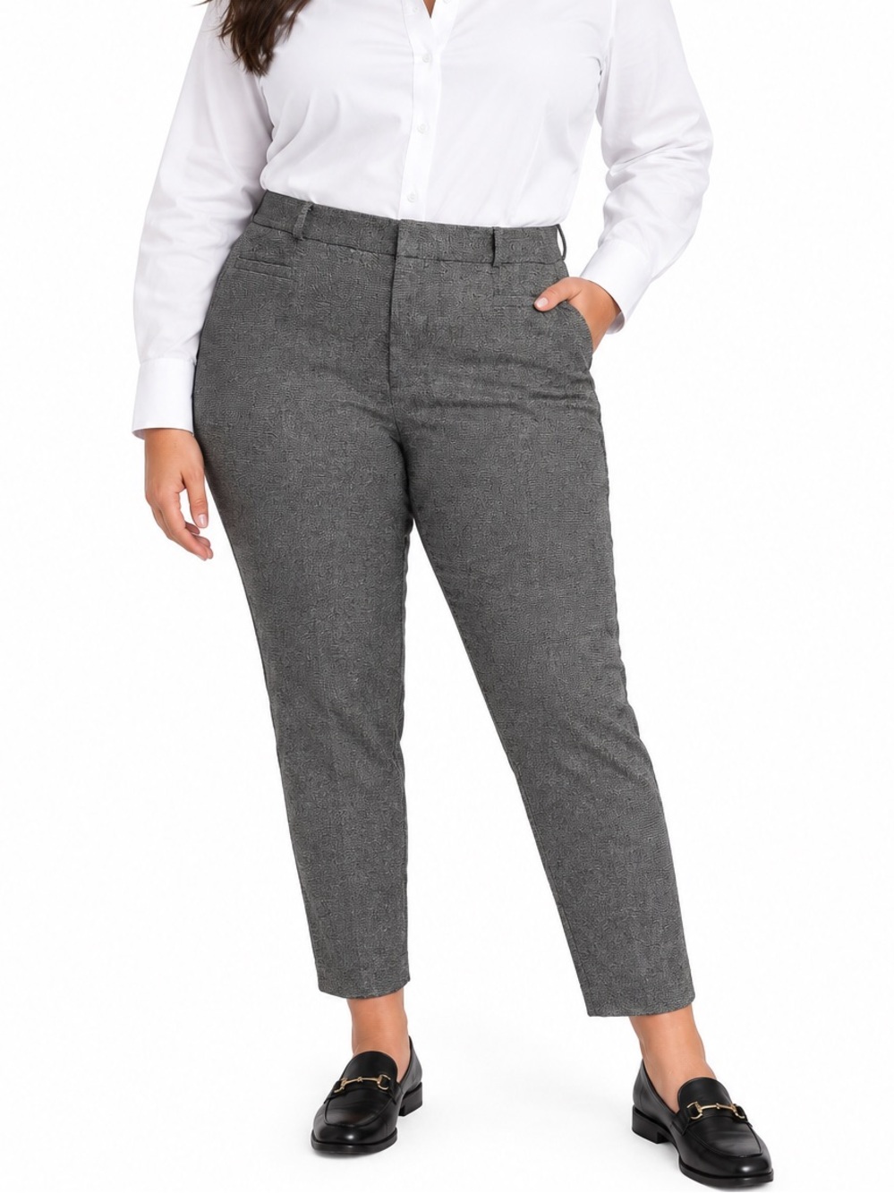 Banana Republic Dress Pants Trousers Size 16 Plus Gray Sloan Officecore Formal